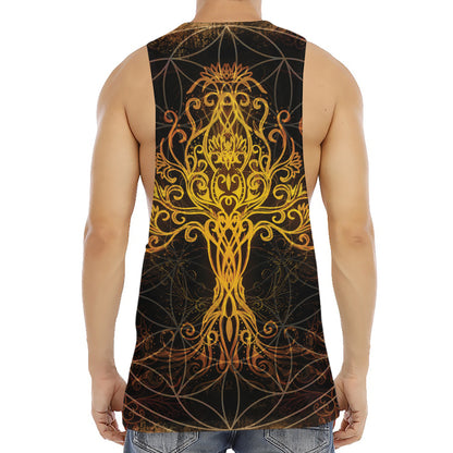 Yggdrasil Tree Of Life Print Men's Muscle Tank Top