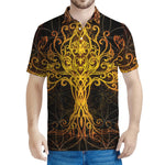 Yggdrasil Tree Of Life Print Men's Polo Shirt