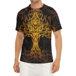 Yggdrasil Tree Of Life Print Men's Short Sleeve Rash Guard