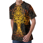 Yggdrasil Tree Of Life Print Men's Velvet T-Shirt
