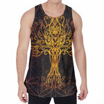 Yggdrasil Tree Of Life Print Men's Velvet Tank Top