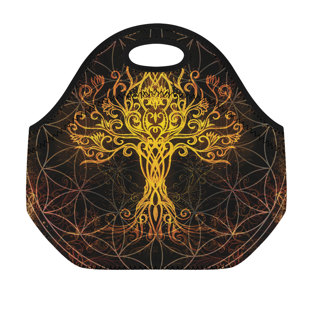 Yggdrasil Tree Of Life Print Neoprene Lunch Bag