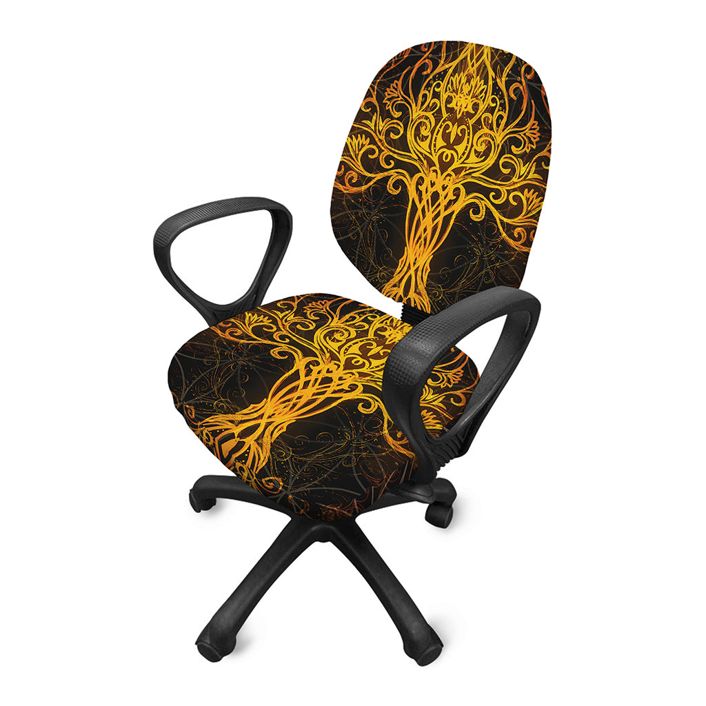 Yggdrasil Tree Of Life Print Office Chair Cover