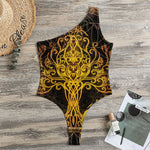 Yggdrasil Tree Of Life Print One Shoulder Bodysuit