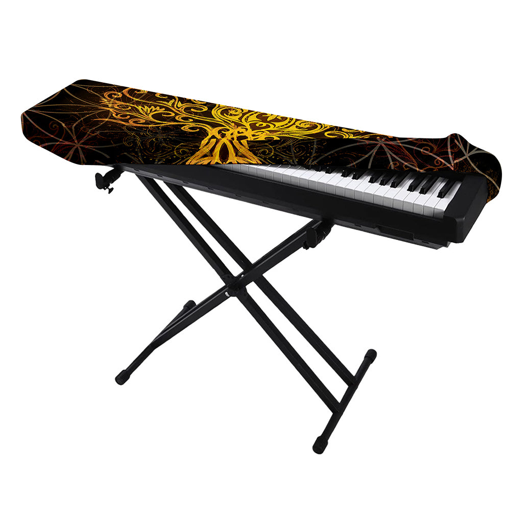 Yggdrasil Tree Of Life Print Piano Keyboard Cover