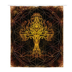 Yggdrasil Tree Of Life Print Polyester Shower Curtain