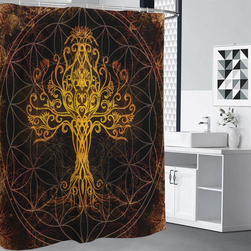 Yggdrasil Tree Of Life Print Premium Shower Curtain