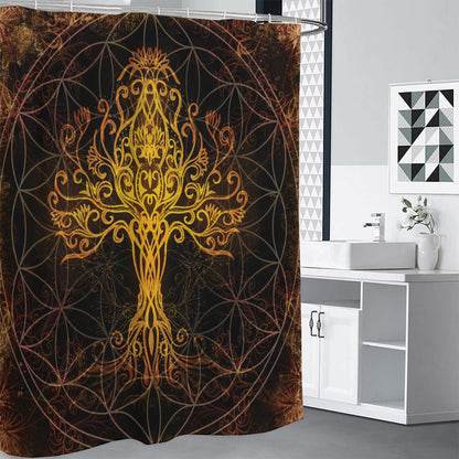 Yggdrasil Tree Of Life Print Premium Shower Curtain