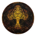 Yggdrasil Tree Of Life Print Round Blanket