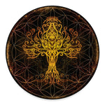 Yggdrasil Tree Of Life Print Round Floor Mat