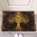 Yggdrasil Tree Of Life Print Rubber Doormat