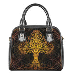 Yggdrasil Tree Of Life Print Shoulder Handbag