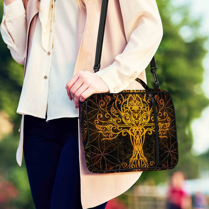 Yggdrasil Tree Of Life Print Shoulder Strap Bible Bag