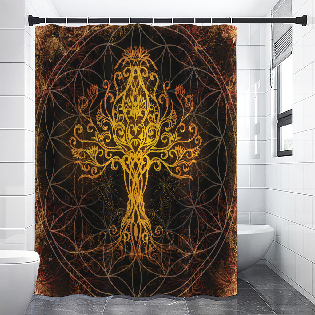 Yggdrasil Tree Of Life Print Shower Curtain