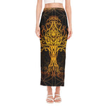 Yggdrasil Tree Of Life Print Side Slit Maxi Skirt