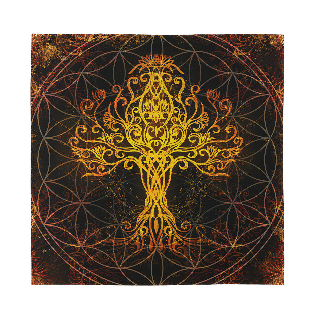Yggdrasil Tree Of Life Print Silk Bandana