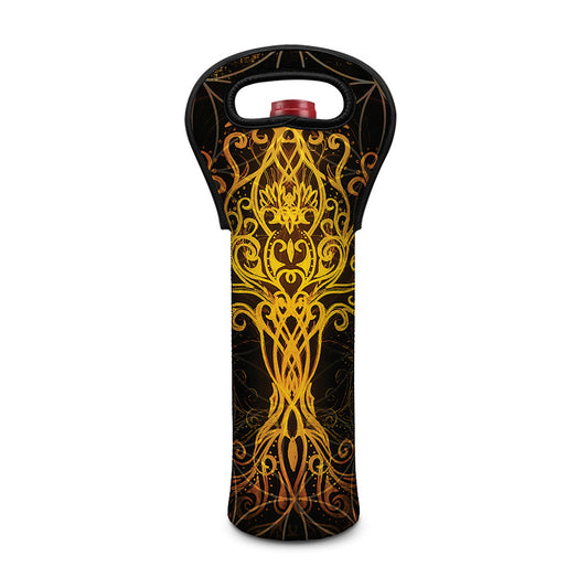 Yggdrasil Tree Of Life Print Single Neoprene Wine Tote