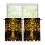 Yggdrasil Tree Of Life Print Tier Curtains