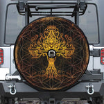 Yggdrasil Tree Of Life Print Tire Cover With Camera Hole