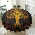 Yggdrasil Tree Of Life Print Waterproof Round Tablecloth