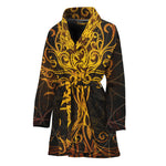 Yggdrasil Tree Of Life Print Women's Bathrobe