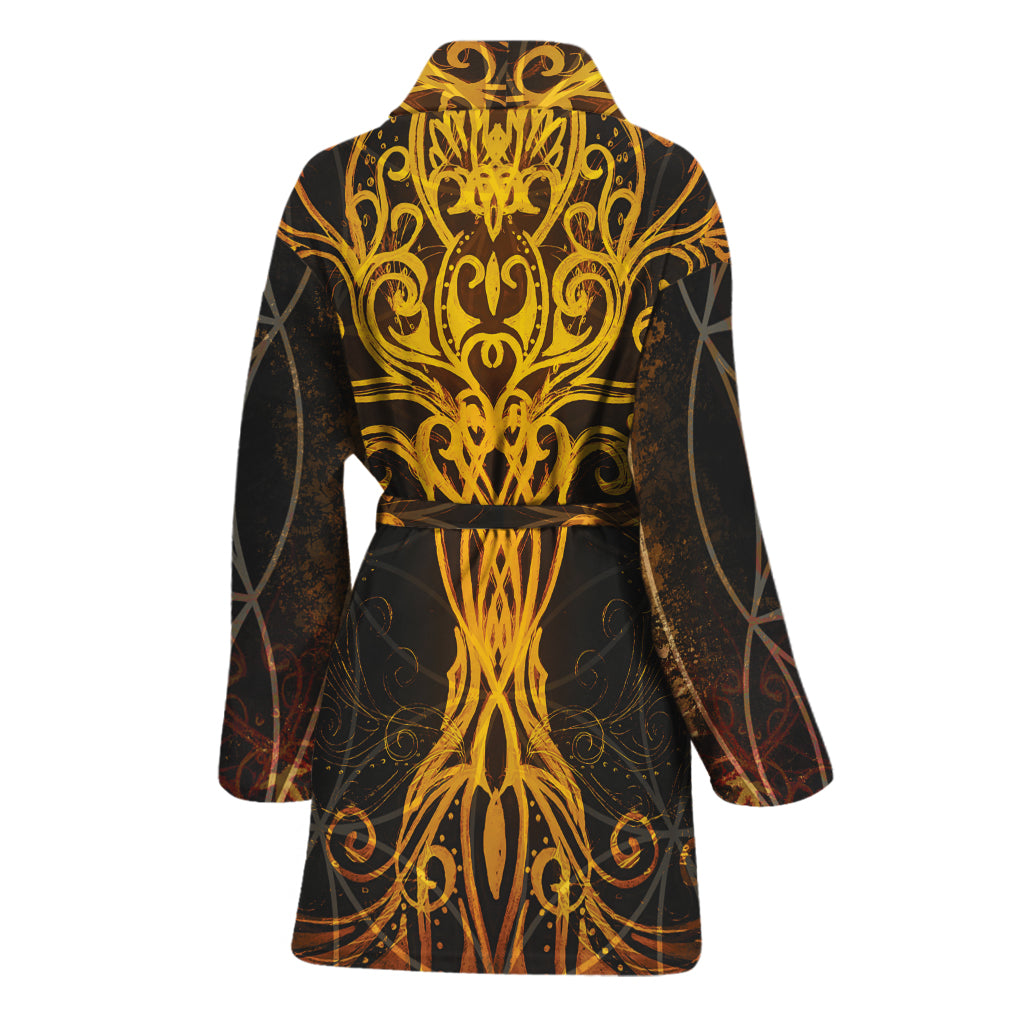 Yggdrasil Tree Of Life Print Women's Bathrobe