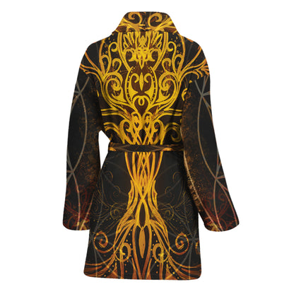Yggdrasil Tree Of Life Print Women's Bathrobe