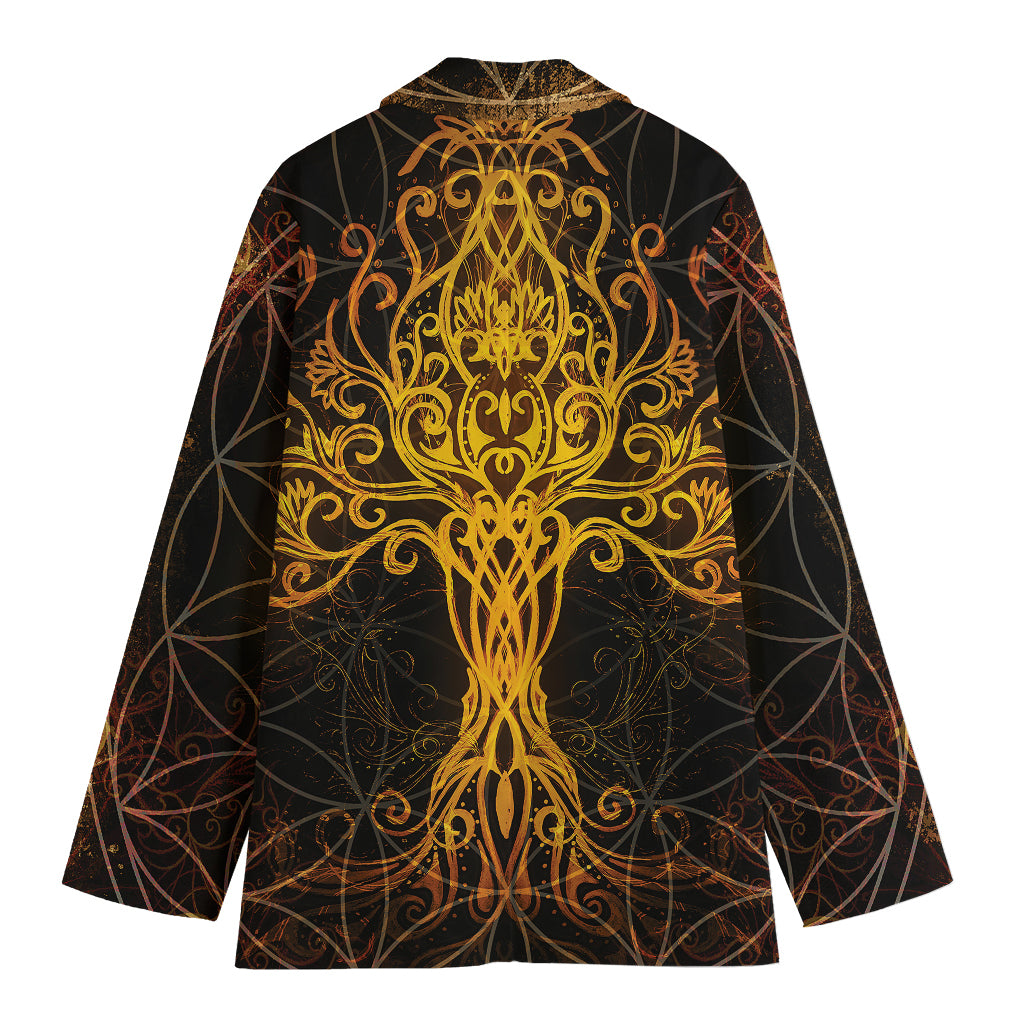 Yggdrasil Tree Of Life Print Women's Blazer