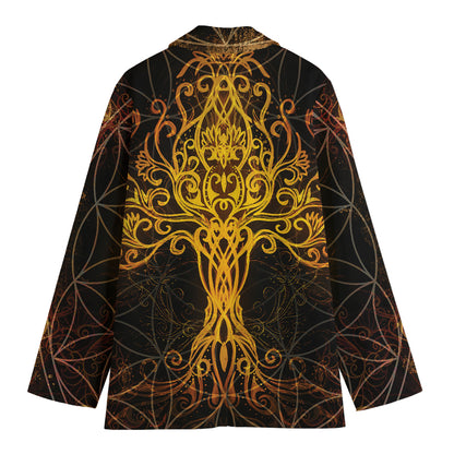 Yggdrasil Tree Of Life Print Women's Blazer