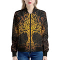 Yggdrasil Tree Of Life Print Women's Bomber Jacket