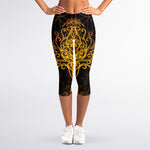 Yggdrasil Tree Of Life Print Women's Capri Leggings