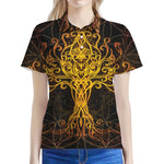 Yggdrasil Tree Of Life Print Women's Polo Shirt