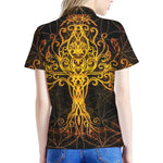 Yggdrasil Tree Of Life Print Women's Polo Shirt