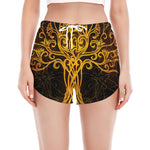 Yggdrasil Tree Of Life Print Women's Split Running Shorts
