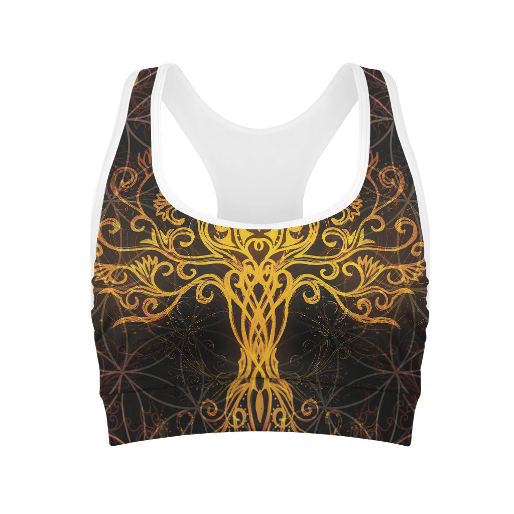 Yggdrasil Tree Of Life Print Women's Sports Bra