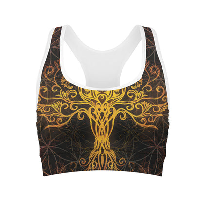 Yggdrasil Tree Of Life Print Women's Sports Bra