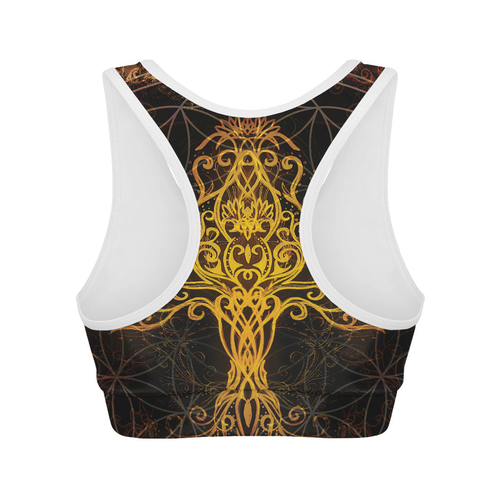 Yggdrasil Tree Of Life Print Women's Sports Bra