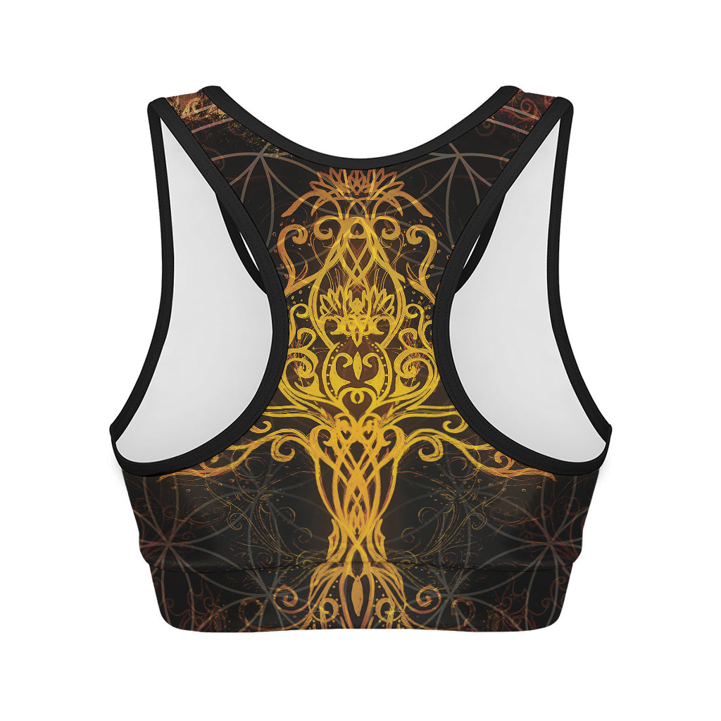 Yggdrasil Tree Of Life Print Women's Sports Bra