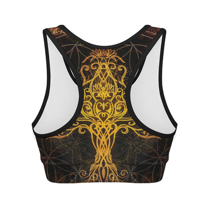 Yggdrasil Tree Of Life Print Women's Sports Bra