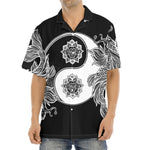 Yin And Yang Koi Carp Fish Print Aloha Shirt