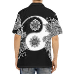 Yin And Yang Koi Carp Fish Print Aloha Shirt