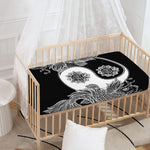 Yin And Yang Koi Carp Fish Print Baby Crib Sheet