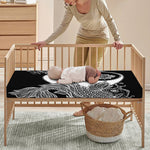 Yin And Yang Koi Carp Fish Print Baby Crib Sheet