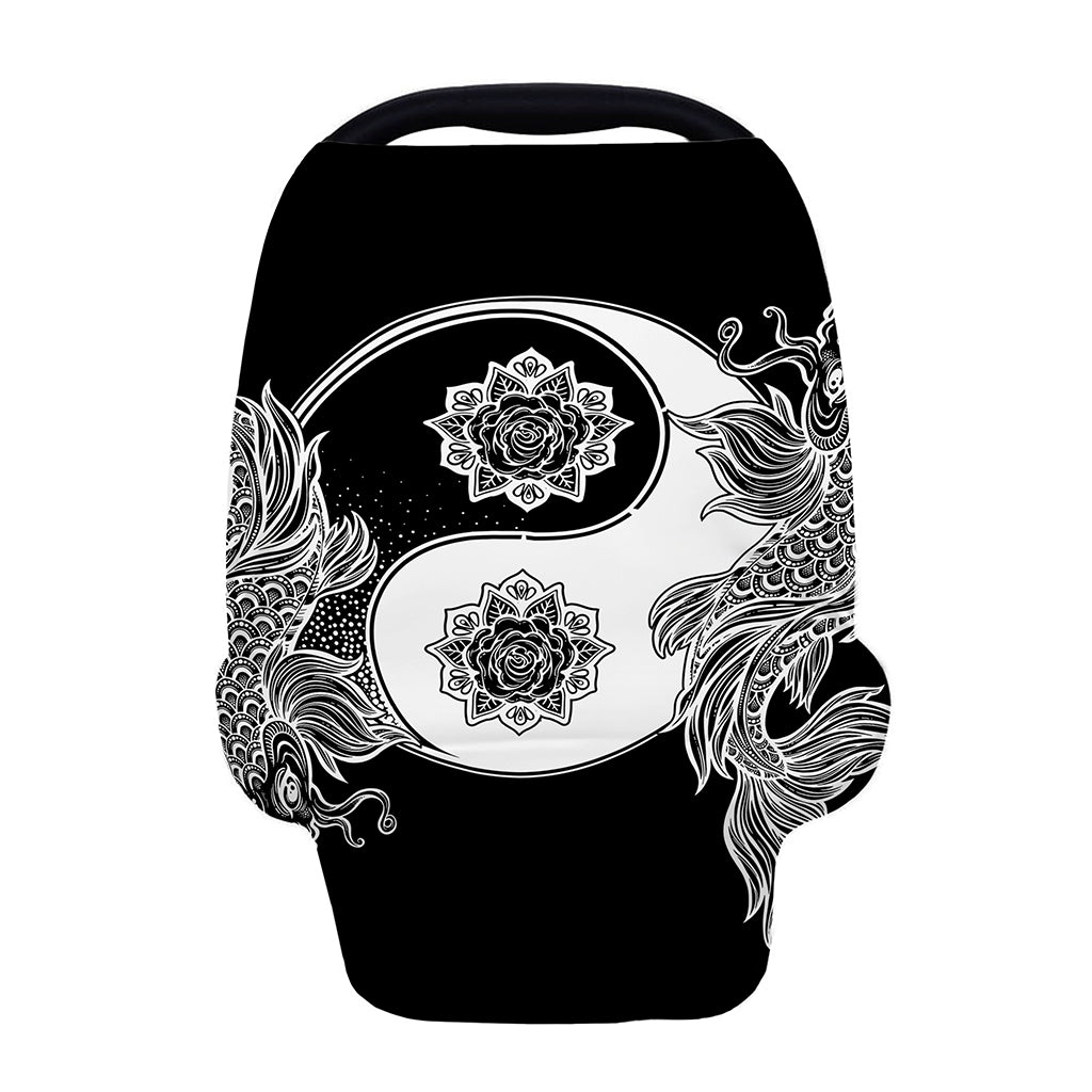 Yin And Yang Koi Carp Fish Print Baby Seat Cover