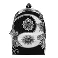 Yin And Yang Koi Carp Fish Print School Backpack