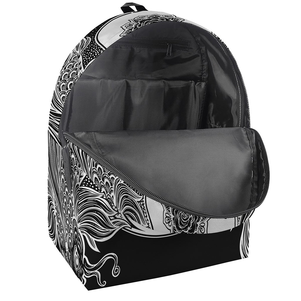 Yin And Yang Koi Carp Fish Print Backpack