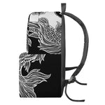 Yin And Yang Koi Carp Fish Print Backpack