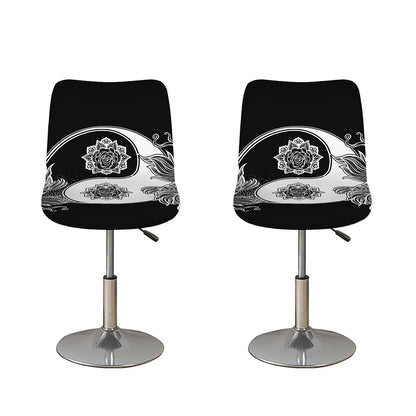Yin And Yang Koi Carp Fish Print Bar Stool Covers
