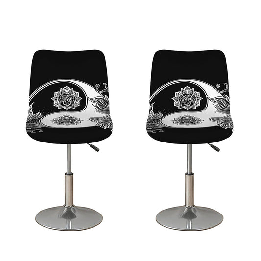 Yin And Yang Koi Carp Fish Print Bar Stool Covers