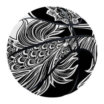 Yin And Yang Koi Carp Fish Print Basketball